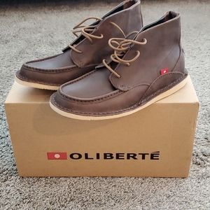 OLIBERTE mens Chukka in Brown size 8